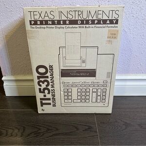 Vintage Texas Instruments TI-5310 Business Manager Printing Calculator w Box